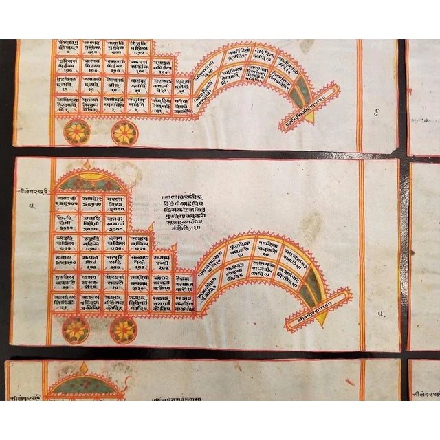 Almond 17c Set of 8 Paintings From a Yantra For Sale - Image 8 of 13