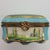 French Antique Hand Painted Limoges Porcelain Trinket Box in Robin’s Egg Blue, Green & White For Sale - Image 3 of 9