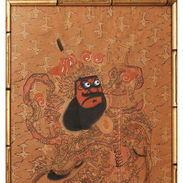 C. 1900-1940s Japanese Kabuki Actors Watercolor Paintings - A Pair For Sale - Image 4 of 12
