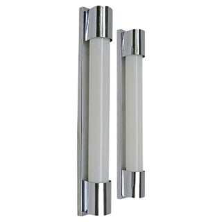 Art Deco Chrome-Plated Wall Sconces, Set of 2 For Sale