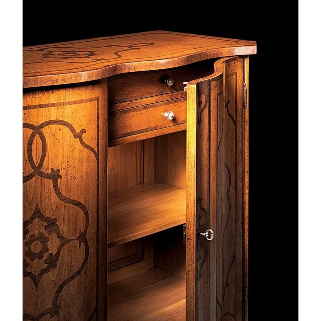 Italian Italian Inlaid Cherry Wood Accent Cabinet For Sale - Image 3 of 4