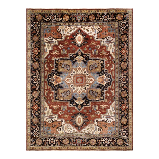 Serapi Wool Rust Area Rug- 8' 9'' X 11'11'' For Sale