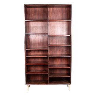 Large Danish Tall Bookcase in Rosewood by Erik Brouer for Brouers Mobelfabrik, 1960s For Sale