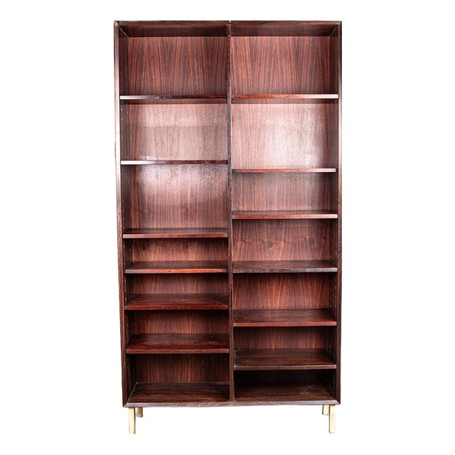 Large Danish Tall Bookcase in Rosewood by Erik Brouer for Brouers Mobelfabrik, 1960s For Sale