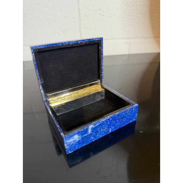 Vintage Lapis Box For Sale - Image 4 of 7