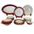 Mid-Century Porcelain Dinner Service with Ruby Red and Gilt Frieze from Limoges, 1950, Set of 26 For Sale - Image 11 of 11