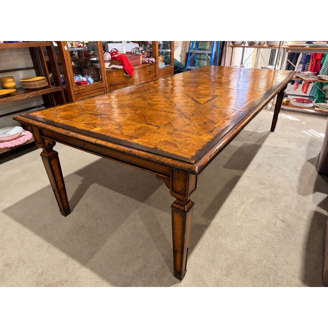 Contemporary Oak Dining Table With Two Leafs For Sale - Image 3 of 7