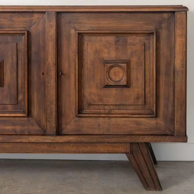 1940s French Brutalist Oak Sideboard For Sale - Image 9 of 15