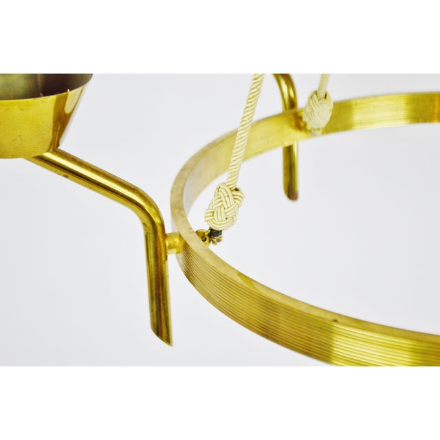 Antique Brass & Rope Chain 5 Light Chandelier Chairish