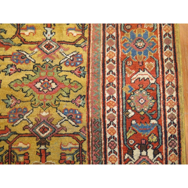 Persian Goldenrod Traditional Antique Persian Mahal Rug For Sale - Image 3 of 6