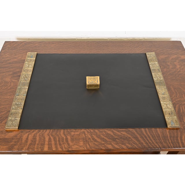 Tiffany Studios New York Bookmark Bronze Doré Stamp Box For Sale - Image 10 of 12