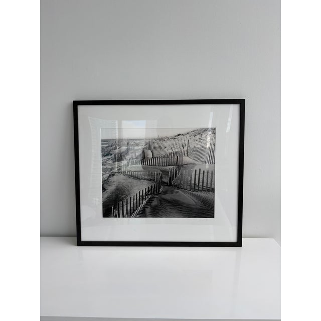 Coastal 1990s Daniel Jones Signed Limited Edition Black-and-White Beach Fences Photograph, 45/50 For Sale - Image 3 of 8