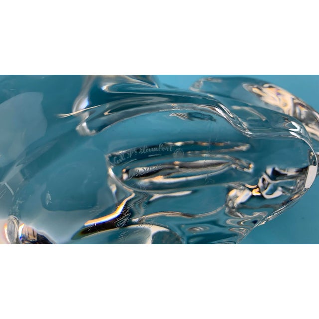 Vintage Val St. Lambert Crystal Rabbit For Sale - Image 11 of 13