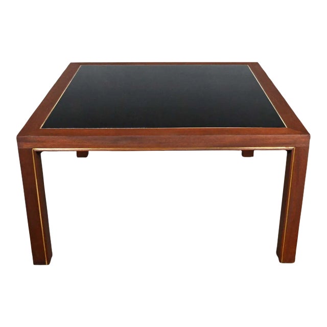 Mid-20th Century Edward Wormley for Dunbar Parsons Style Inlaid Brass Coffee Table For Sale