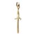 Sleek and detailed, this 14K yellow gold dagger pendant charm features a finely sculpted blade with a flexible bail for...