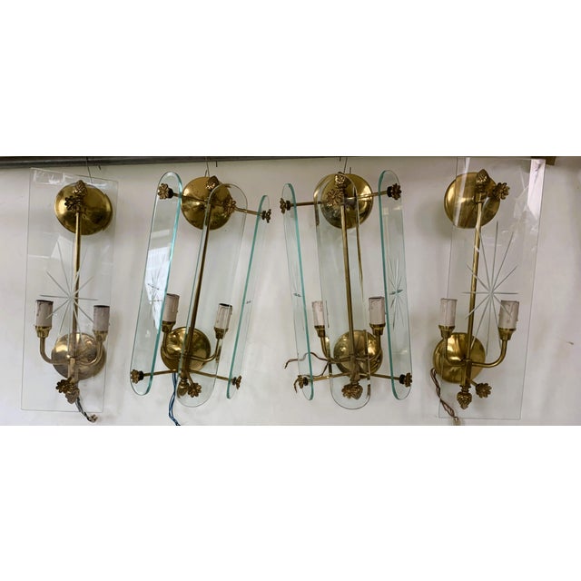 I offer a unique set of 4 large 50cm wall lamps from the 70s, from the polish electrical factory zakład elektromechaniki...