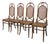 Mid-Century Modern Bentwood Cane Dining Chairs, 1970s, Set of 4 For Sale