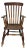 Late 19th Century Antique English Elm and Ash Lath-Back Windsor Armchair For Sale