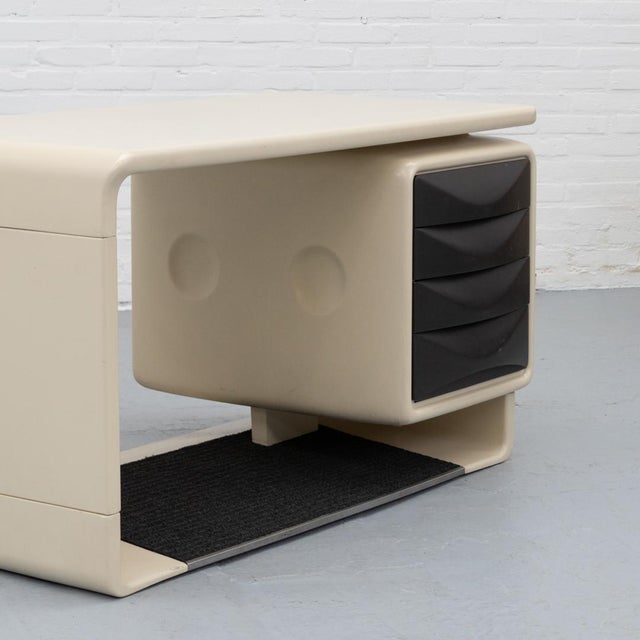 Rare Jet Desk, designed by Ernest Igl Hofmann and produced by Wilhelm Werndl in Germany in the 1970s. The model is made...