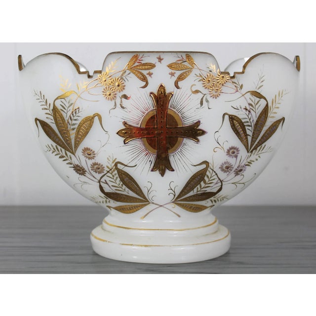 Wedding Cup in Opaline Glass with Fine Gold Gilding For Sale - Image 4 of 8