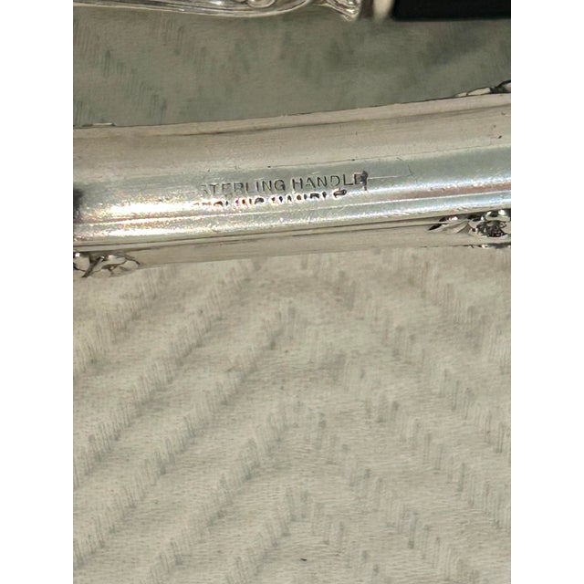 Plastic Vintage Gorham Sterling Silver “Buttercup” Hostess Salad Serving Set - Fork and Spoon For Sale - Image 7 of 8