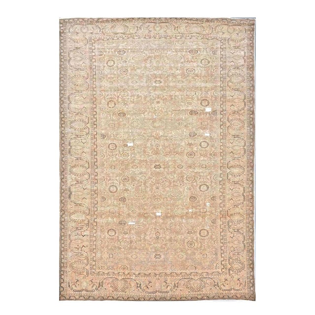 Condition: Antique/Distressed Circa: 1930s Origin: Persia Design: Malayer Actual Size: 9'0"x12'8" Thickness: 1/4" Colors:...