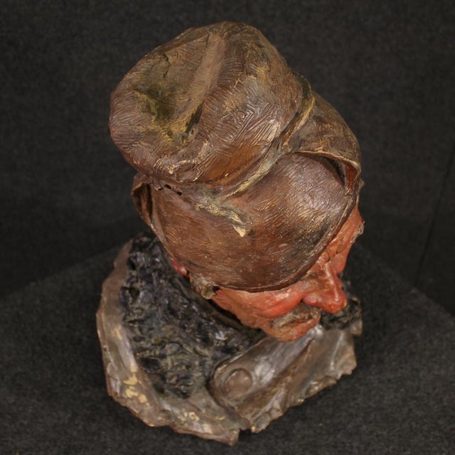 1920s Italian Artist, Sculpture of a Fisherman, 20th Century, Terracotta For Sale - Image 5 of 13