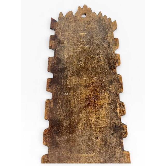 Antique Black Forest Folk Art Carved Hanging Wall Pocket Mail Sorter For Sale - Image 11 of 12