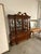 Traditional Federal Style Carved Mahogany Lighted Breakfront China Cabinet For Sale - Image 3 of 12