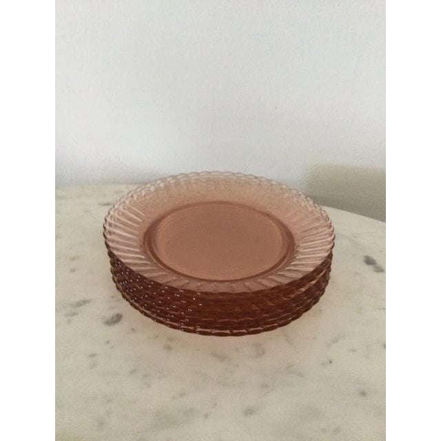 Vintage Pink Palette Blush Swirl Dessert Plates- Set of 8 For Sale - Image 4 of 8