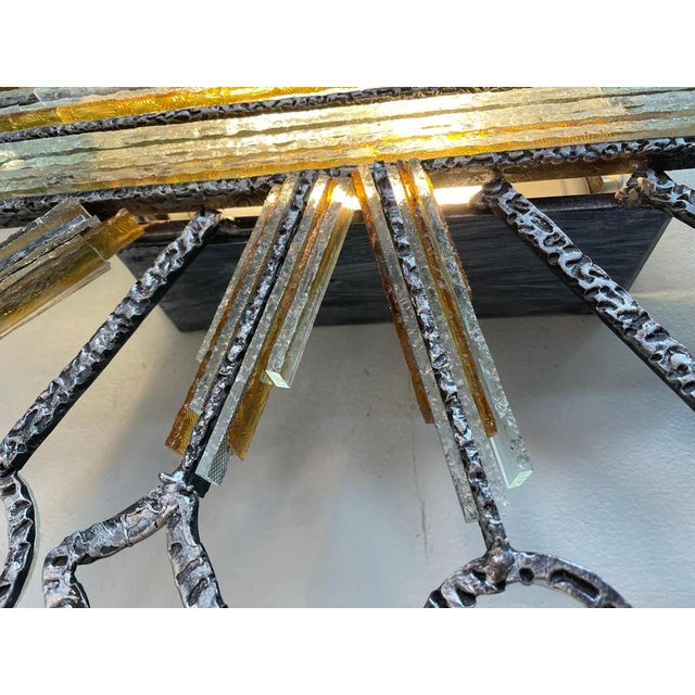 Wall Lamp in Iron and Glass from Poliarte, Italy, 1960s For Sale - Image 6 of 16