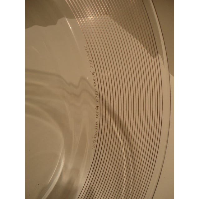 Dishes in Glass and Silver by Dafne Koz for Hwc Egizia Sottsass Associati, 1990s, Set of 4 For Sale - Image 6 of 16