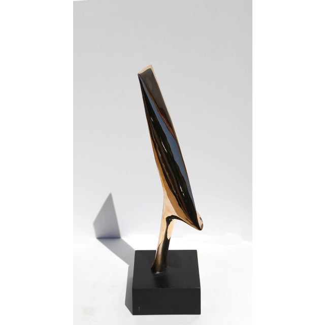 Modern 1968 "Flame" Modern Bronze Signed Sculpture by Leonardo Nierman For Sale - Image 3 of 3