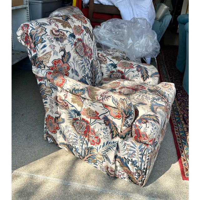 English Swivel Lounge Chairs For Sale - Image 3 of 7