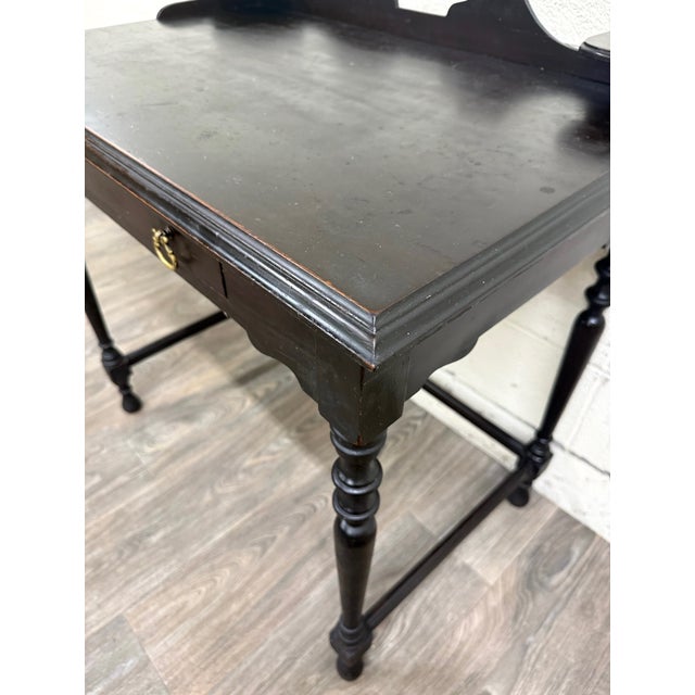 Vintage William & Mary Revival Mahogany Writing Desk For Sale - Image 10 of 13