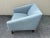 Modern Cube Lounge Chairs With Walnut Base For Sale - Image 12 of 14