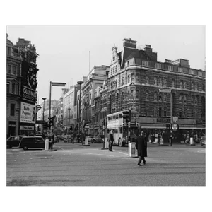 London Street Scene Black and White Photograph by Don Ware