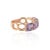 2.92 Carat Cushion Amethyst & Diamond Half Band Ring Size 7 For Sale - Image 9 of 12