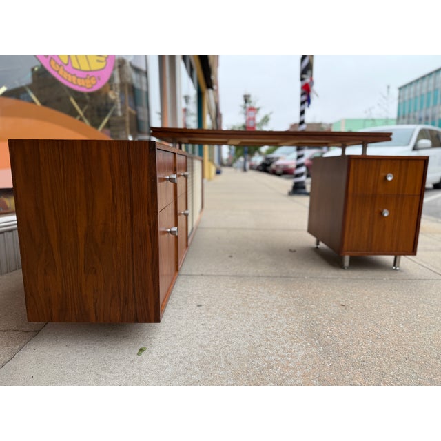 One-of-a-Kind Herman Miller for George Nelson Style Mid-Century Modern Desk Unit For Sale - Image 11 of 18
