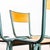 French Steel Green Stacking School Dining Chair from Mullca, 1950s For Sale - Image 9 of 11