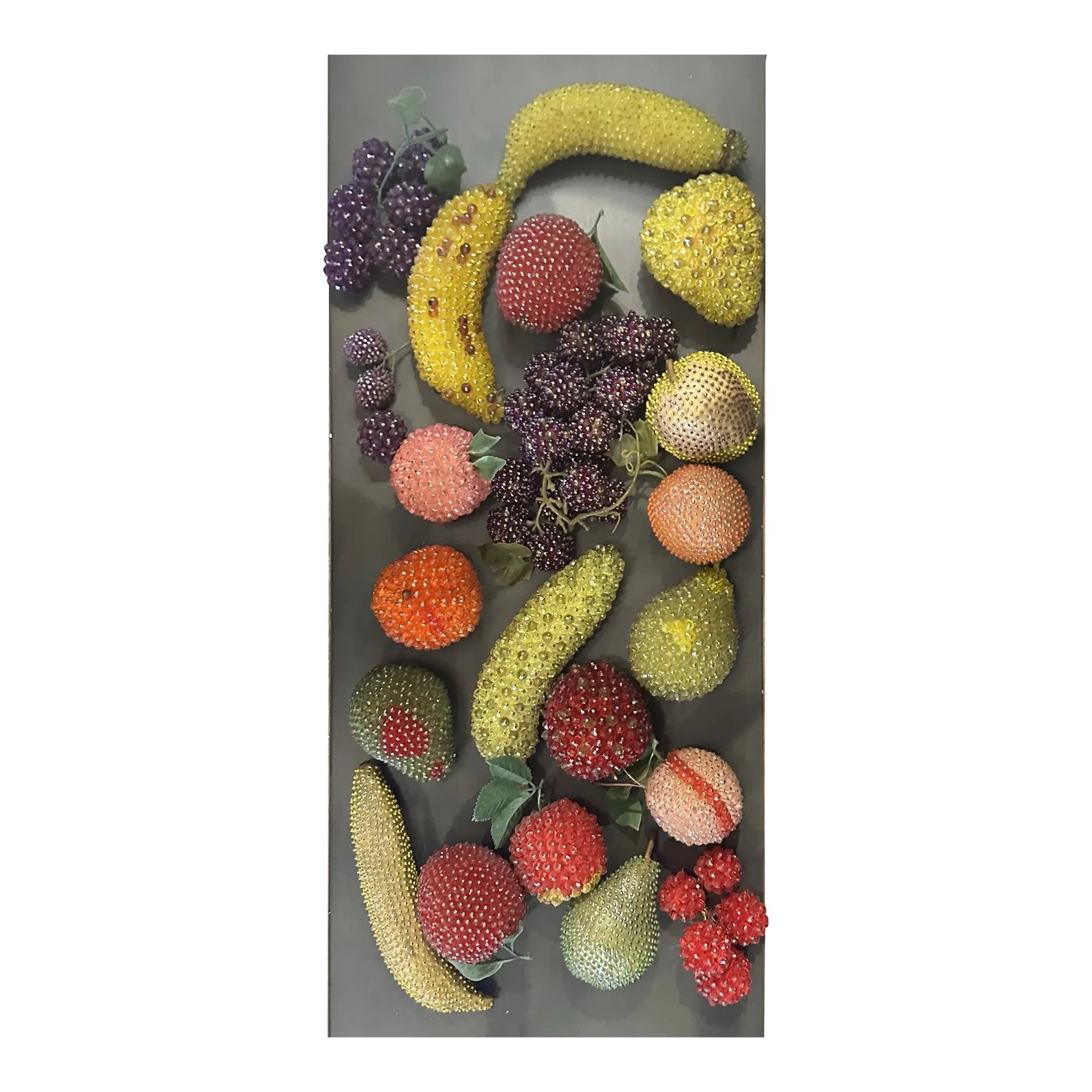 18 Pieces Vintage Pined and Beaded Fruits | Chairish