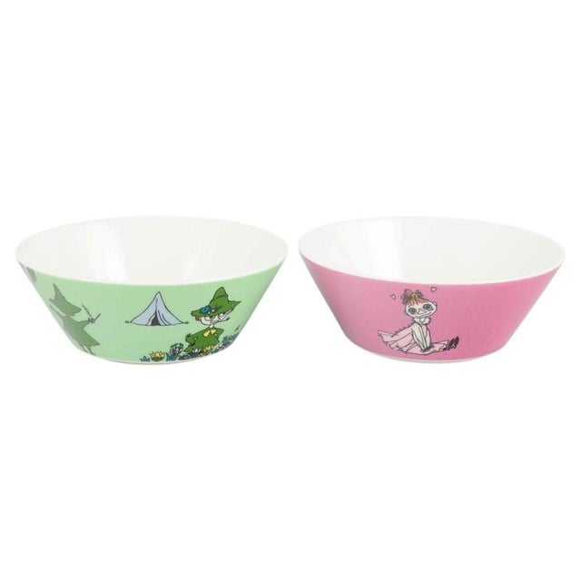 2000 - 2009 Porcelain Moomin Bowls, Set of 2 For Sale - Image 5 of 5