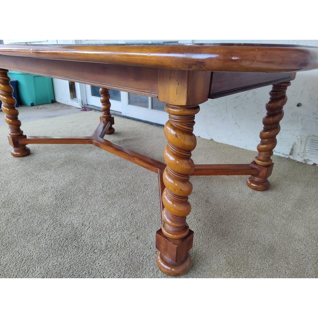 Big 1990s French Barley Twist Style Dining Table For Sale - Image 11 of 13