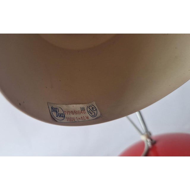 Mid-Century Red Table Lamps attributed to Josef Hurka for Napako, 1970s, Set of 2 For Sale - Image 15 of 18