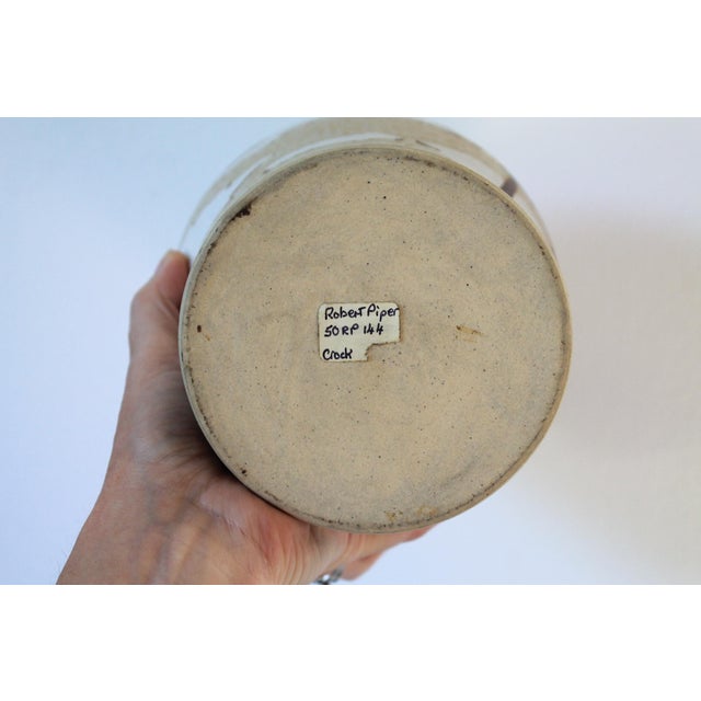 1980's Studio Art Pottery Vase / Bird Motif For Sale - Image 9 of 10