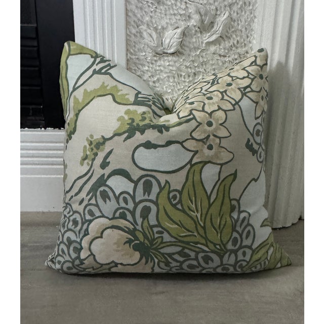 Honshu Robin's Egg Accent Pillows - A Pair For Sale - Image 4 of 6