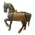 Large Antique Copper & Brass Clad Carved Wooden Horse For Sale