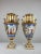 Pair Of Empire Vases In Polychrome Porcelain