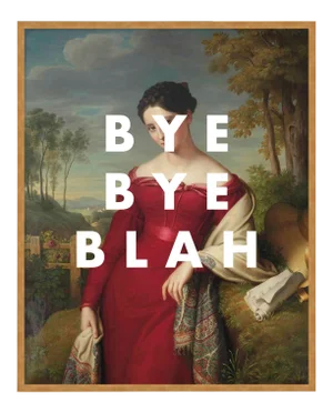 Bye Bye Blah by Lara Fowler in Gold Framed Paper, Small Art Print