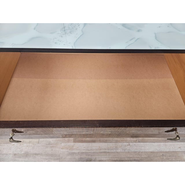 Mid-Century Chest of Drawers with Blue Glass and Four Drawers, 1960s For Sale - Image 18 of 18